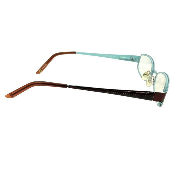Liz Claiborne Eyeglass Glasses Frames L321 Brown Blue Metal Rectangle 51 18 130 - Picture 5 of 9